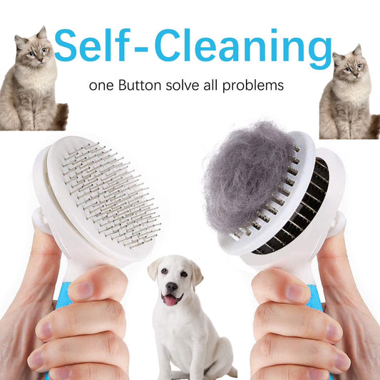 Cat Grooming Brush, Self Cleaning Cat Brush.
